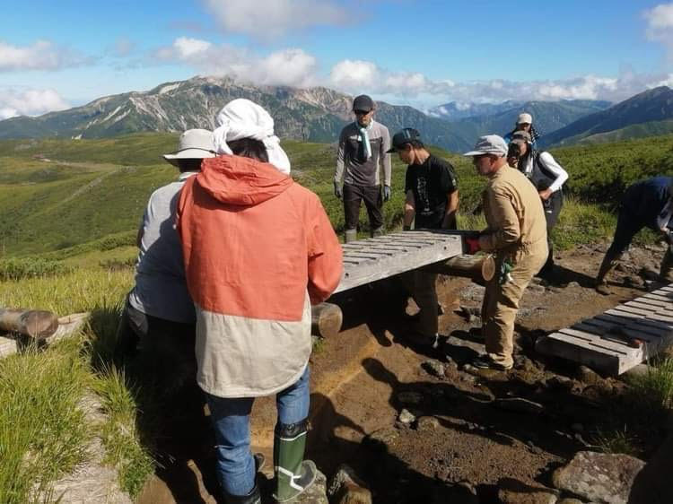 雲ノ平登山道整備ボランティアプログラム2024年7月13日から募集開始