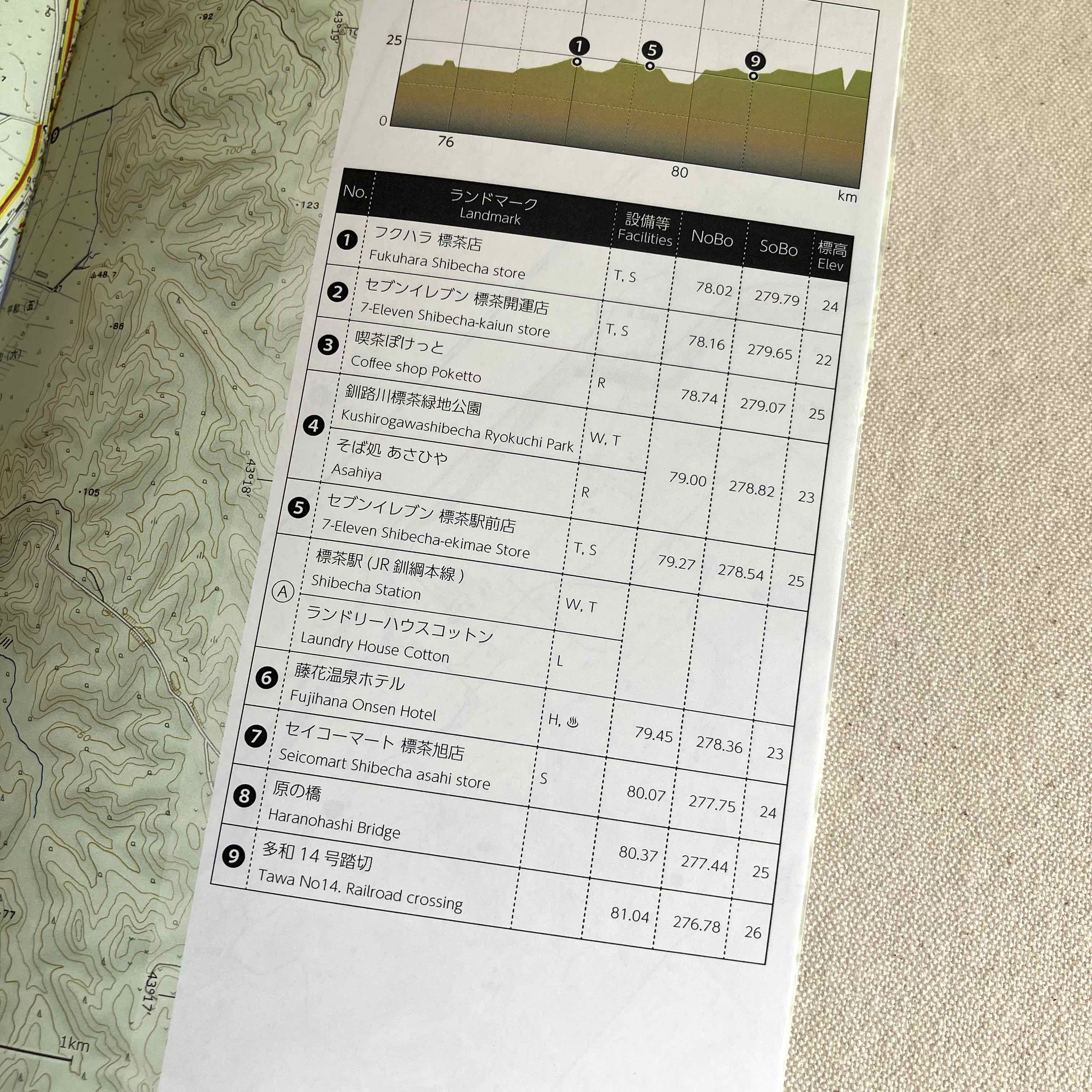 北海道東トレイル Hiking Map Book
