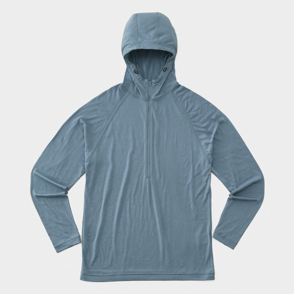 100%Light Merino Half Zip Hoody | 100%ライトメリノハーフジップ